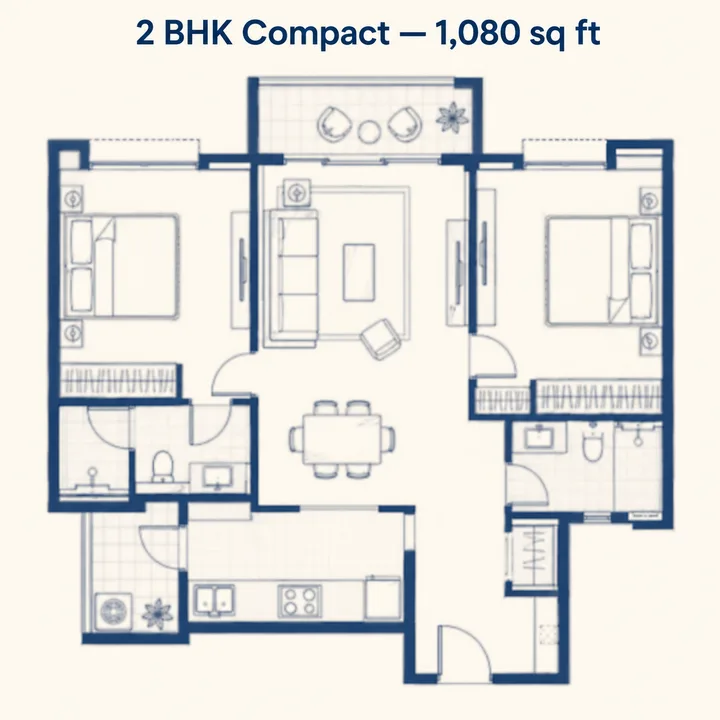 Prestige Devanahalli floor plan option 1